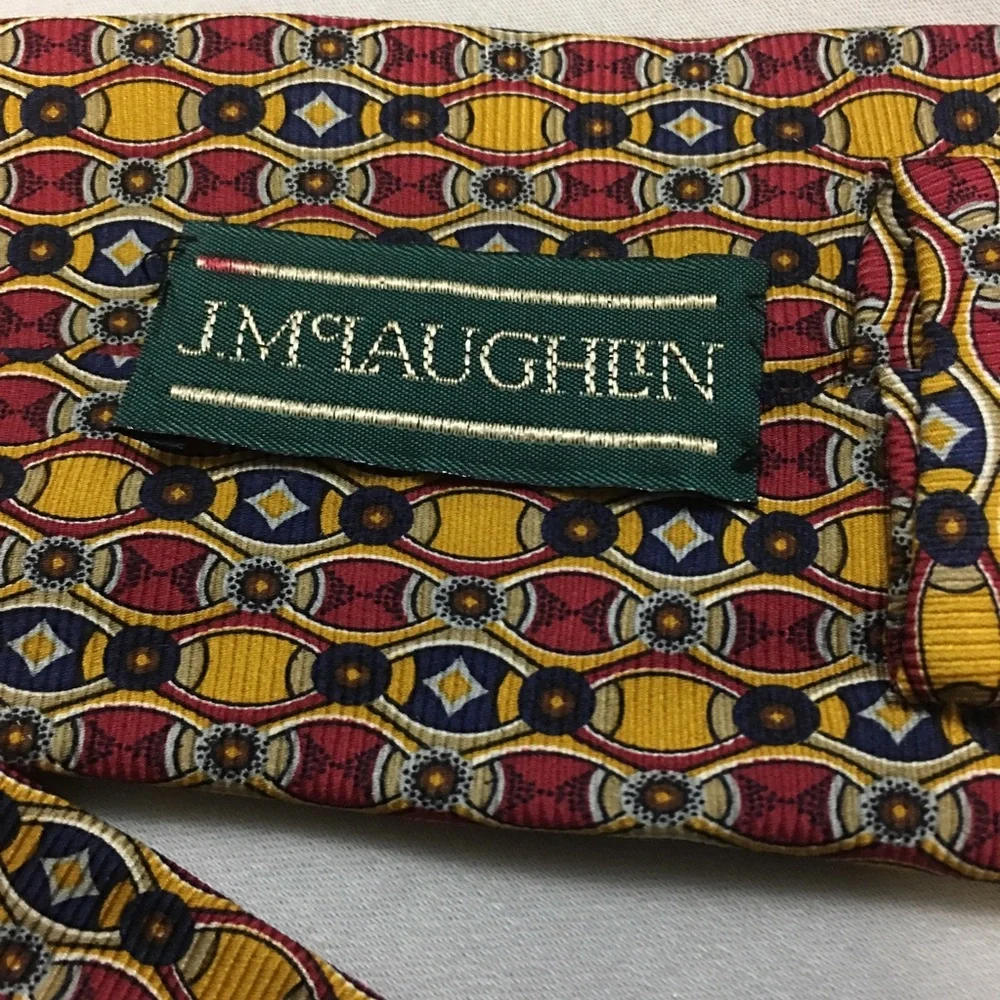 J. McLaughlin 100% Silk‎ Tie Men’s Handmade in Italy